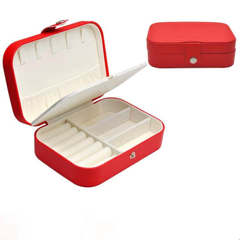 Korean Version Simple Ins Style Portable Jewelry Storage Box 2023 New High-End Exquisite Large Capacity Travel Jewelry Bag