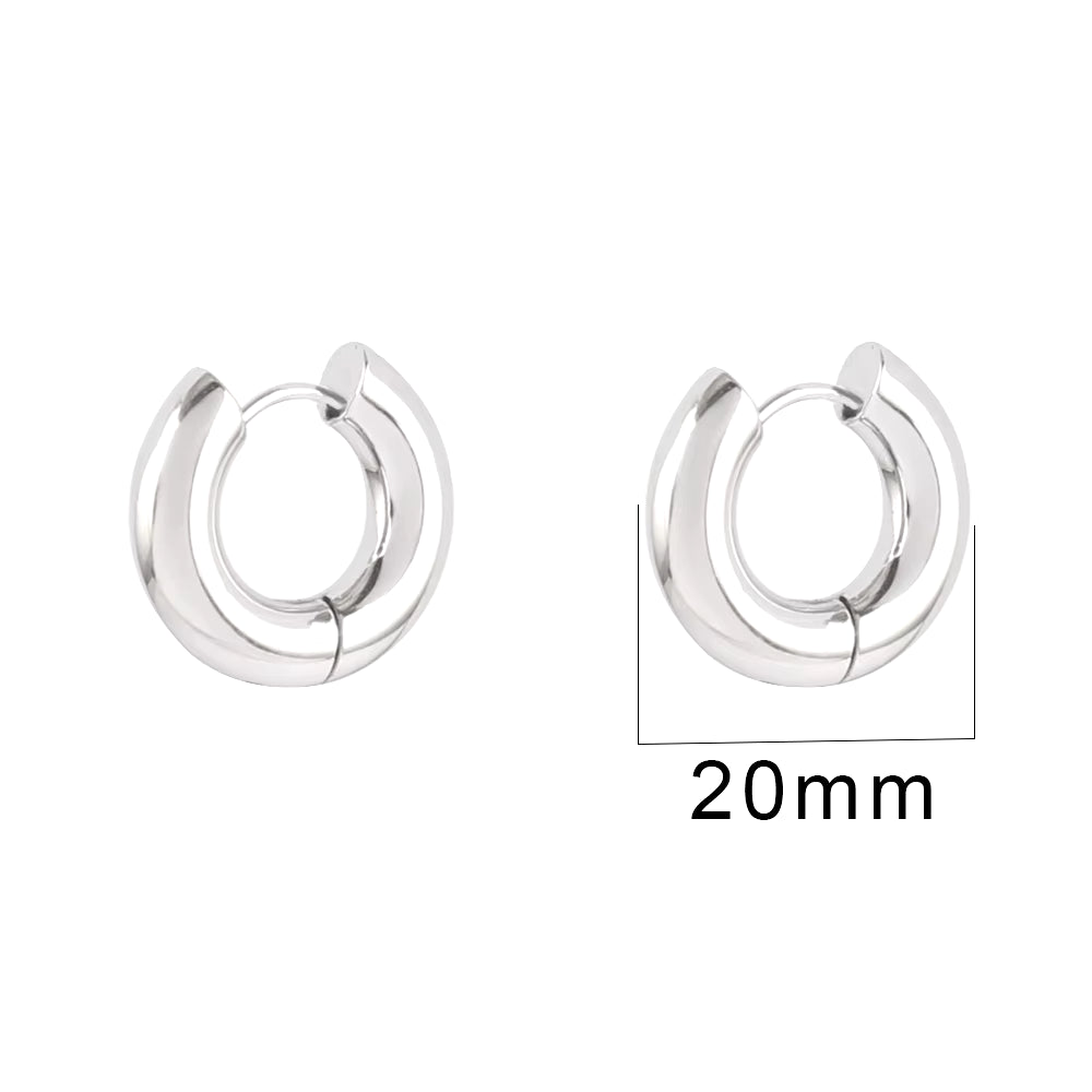 316L Stainless Steel Earring Big round Circle Earring Hoop Earrings for Women Men k Hiphop Fashion Jewelry Gift Wholesale