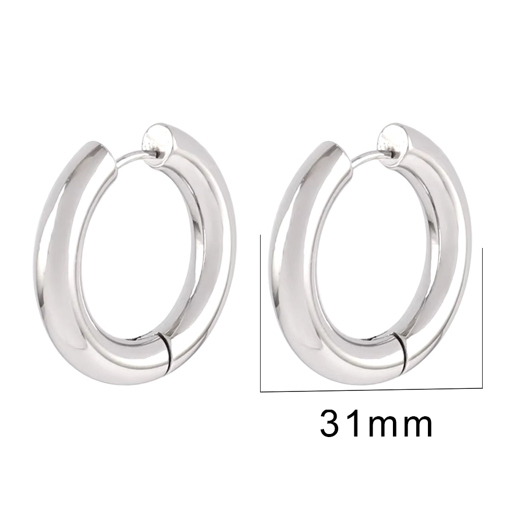 316L Stainless Steel Earring Big round Circle Earring Hoop Earrings for Women Men k Hiphop Fashion Jewelry Gift Wholesale