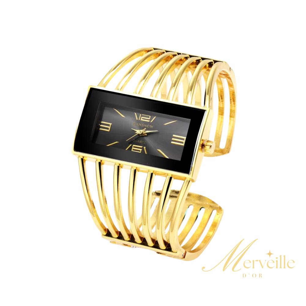 Montre-bracelet de luxe en strass pour femme