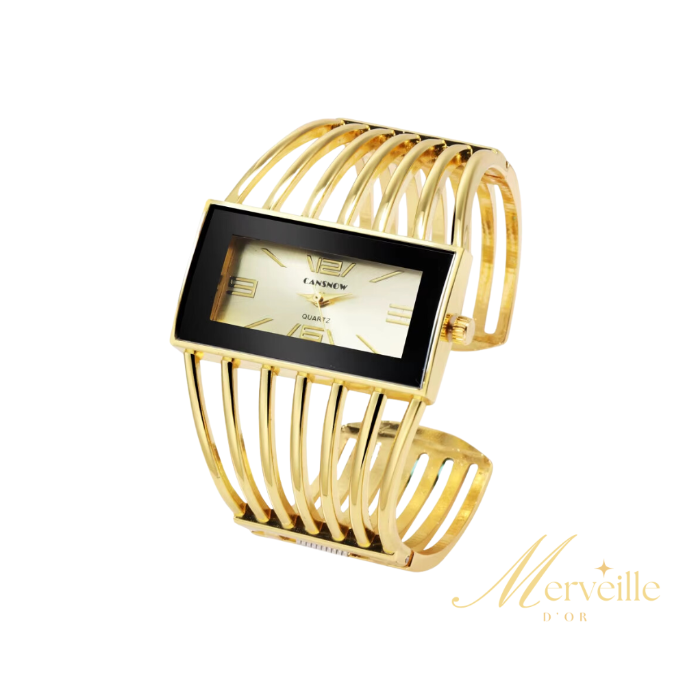 Montre-bracelet de luxe en strass pour femme