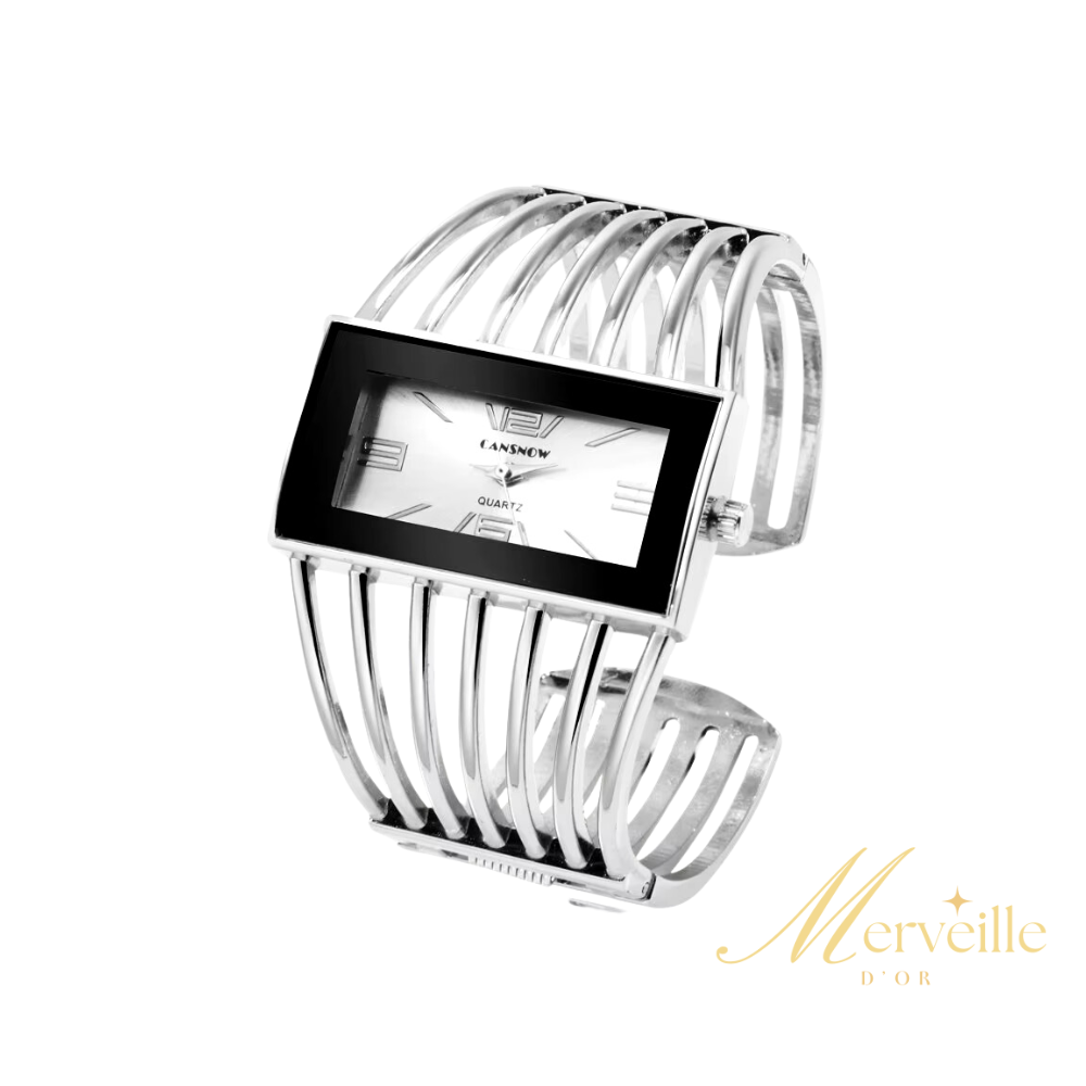 Montre-bracelet de luxe en strass pour femme