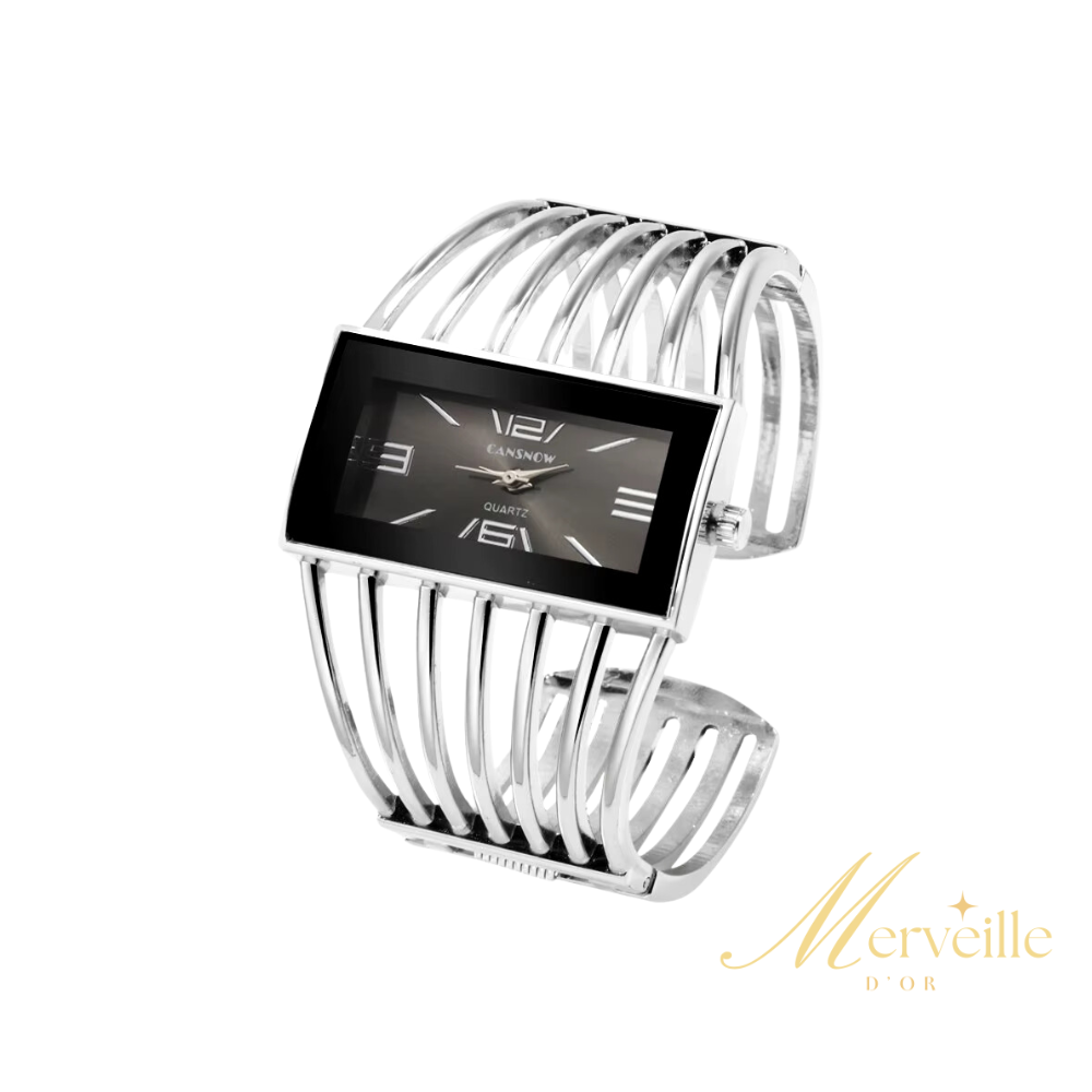 Montre-bracelet de luxe en strass pour femme