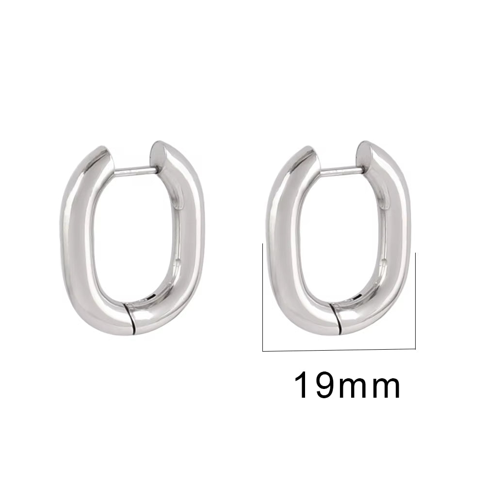 316L Stainless Steel Earring Big round Circle Earring Hoop Earrings for Women Men k Hiphop Fashion Jewelry Gift Wholesale