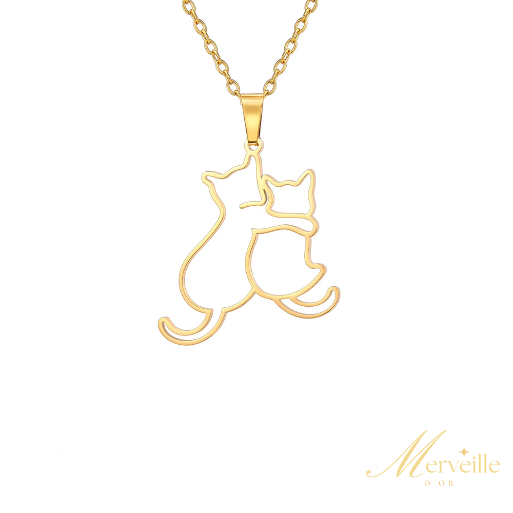 Collier pendentif mignon en acier inoxydable pour animal de compagnie