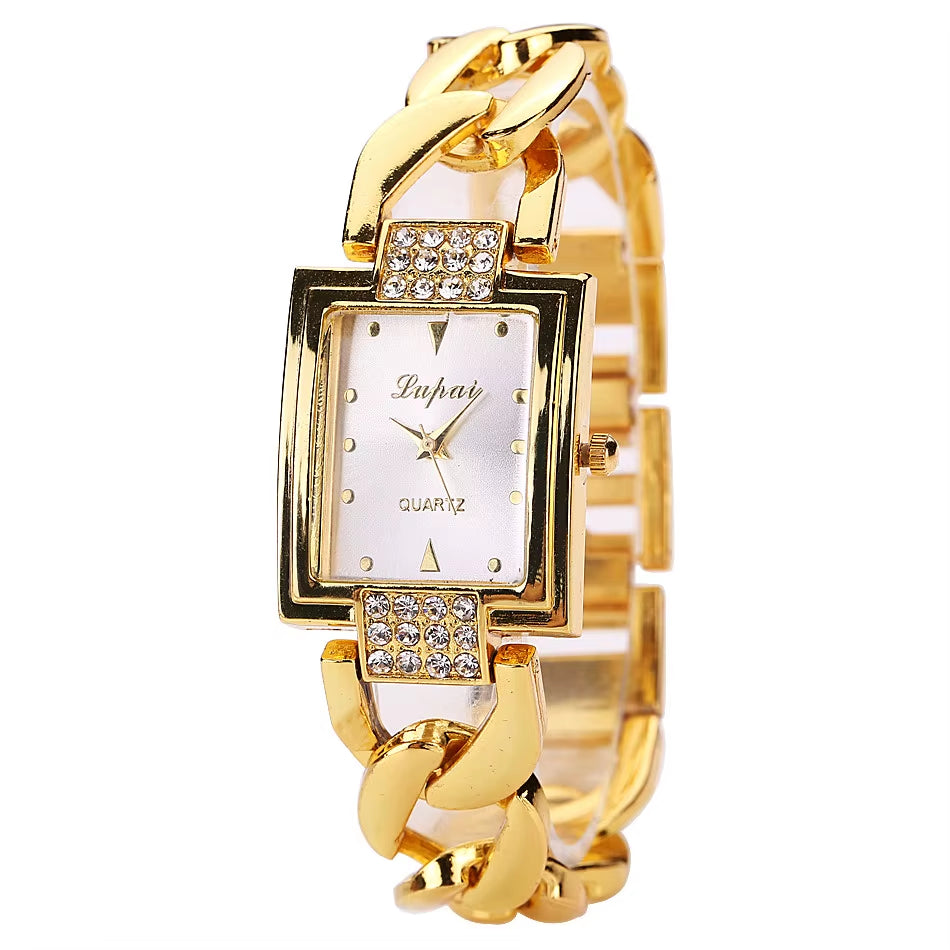 Ladies Watches 2023 Wrist Guaranteed Women Crystal Diamond Watches Luxury Gold Watch Stainless Steel Women'S Watch Clock Women