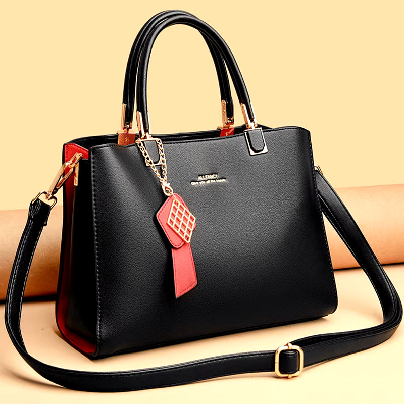 High Quality PU Leather Top Handle Satchel Purse for Women 2023 Brand Designer Luxury Clutch Handbags Solid Color Tote Bag Sac