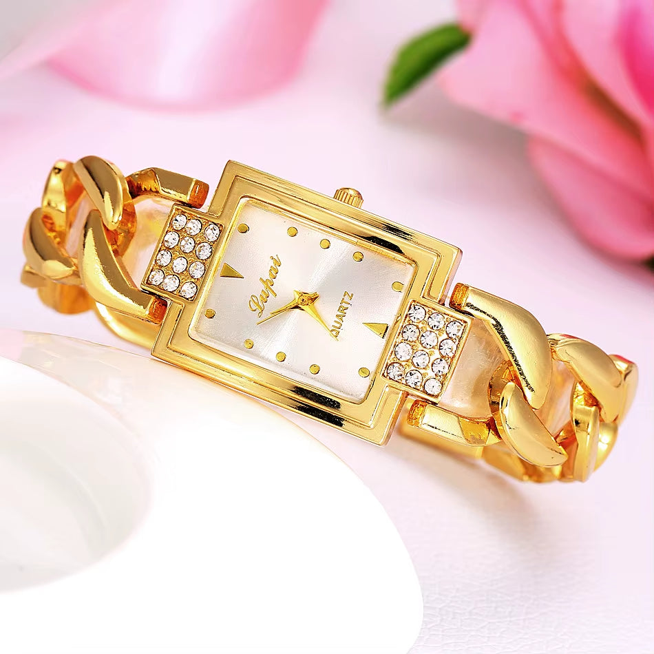 Ladies Watches 2023 Wrist Guaranteed Women Crystal Diamond Watches Luxury Gold Watch Stainless Steel Women'S Watch Clock Women