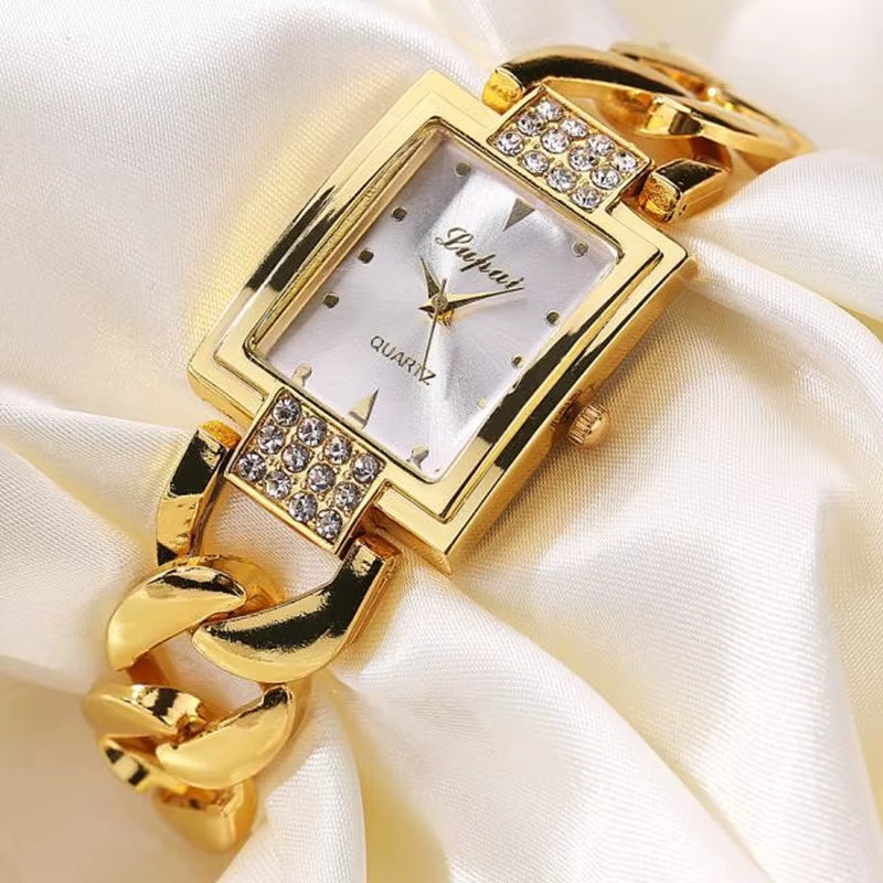 Ladies Watches 2023 Wrist Guaranteed Women Crystal Diamond Watches Luxury Gold Watch Stainless Steel Women'S Watch Clock Women