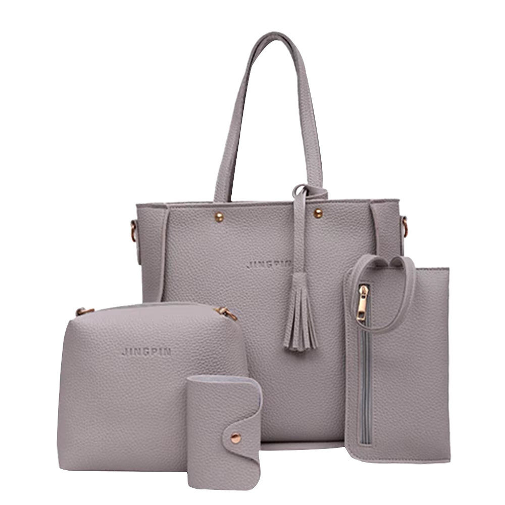 Women Four Set Handbag Shoulder Bags Four Pieces Tote Bag Crossbody Wallet Bags Women'S Handbag Sac À Mains Femme Bolsos Mujer